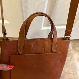 MADEWELL Signature Leather Transport Tote, Small .